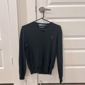 Ralph Lauren Polo Black V Neck Sweater S
